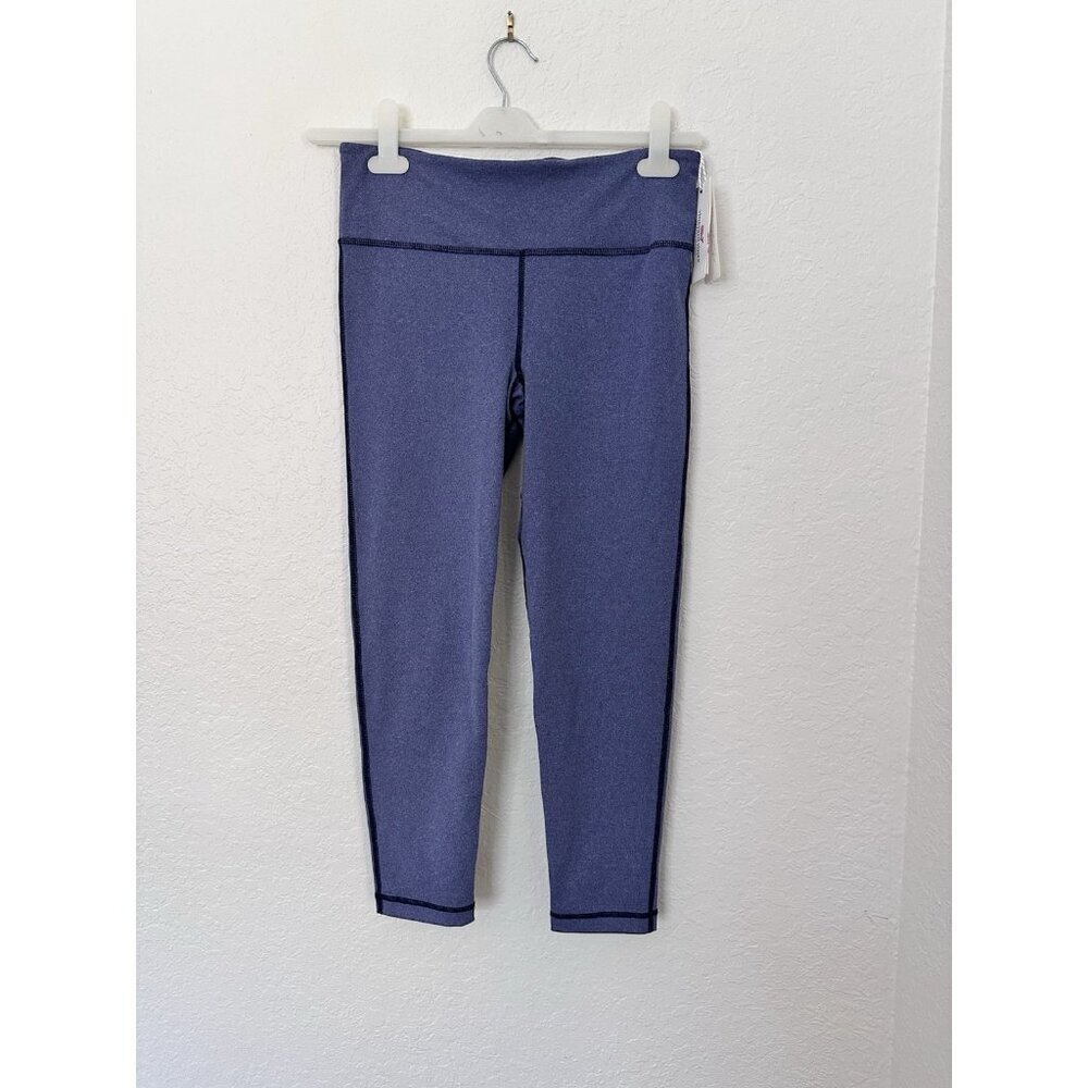 Vineyard Vines Performance Blue Athletic Legging Logo Blue Sz M Capri Pants‎ NWT